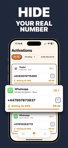 SMSKey - SMS Verification Code Screenshot 1 of 5