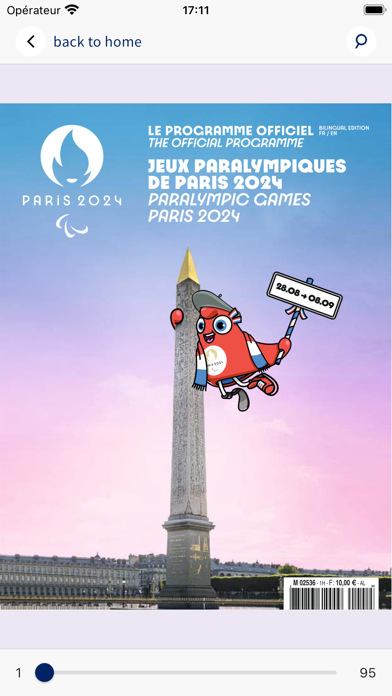 Paris 2024 Official Programme Screenshot