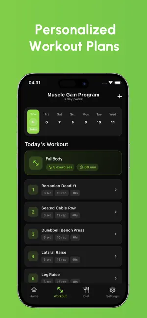 DeFit - Fitness & Nutrition screenshot 2