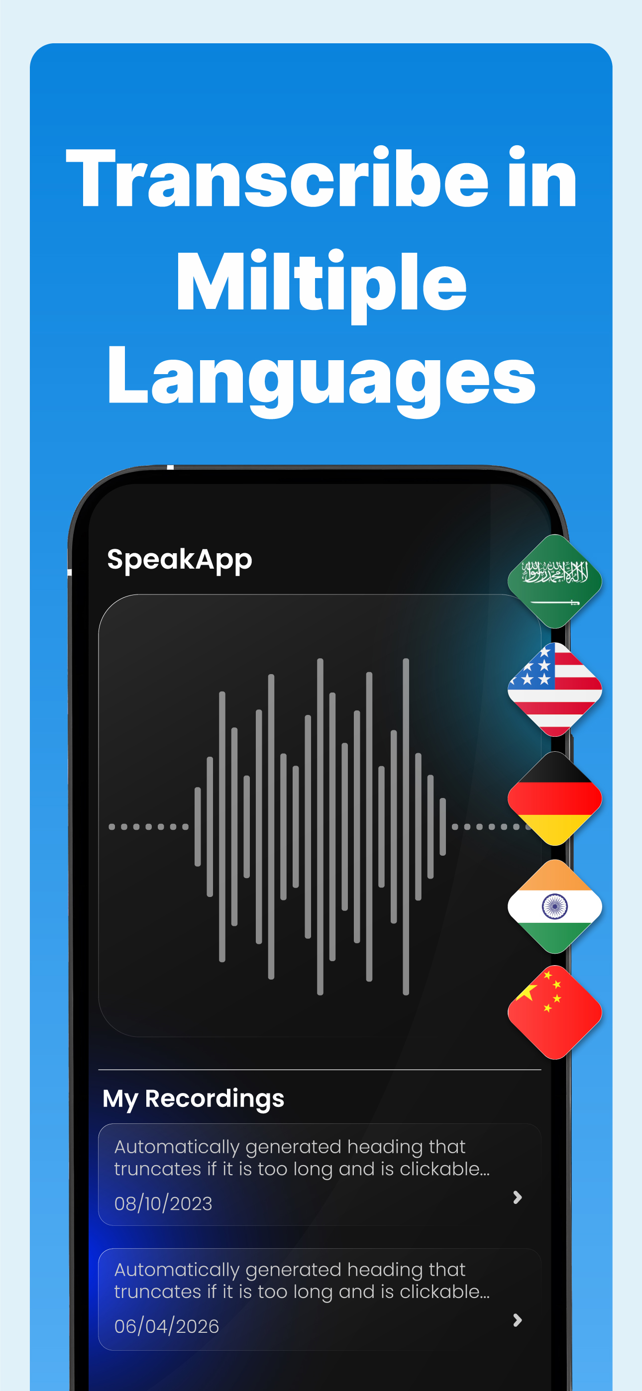 Speech to Text: Voice Memos AI