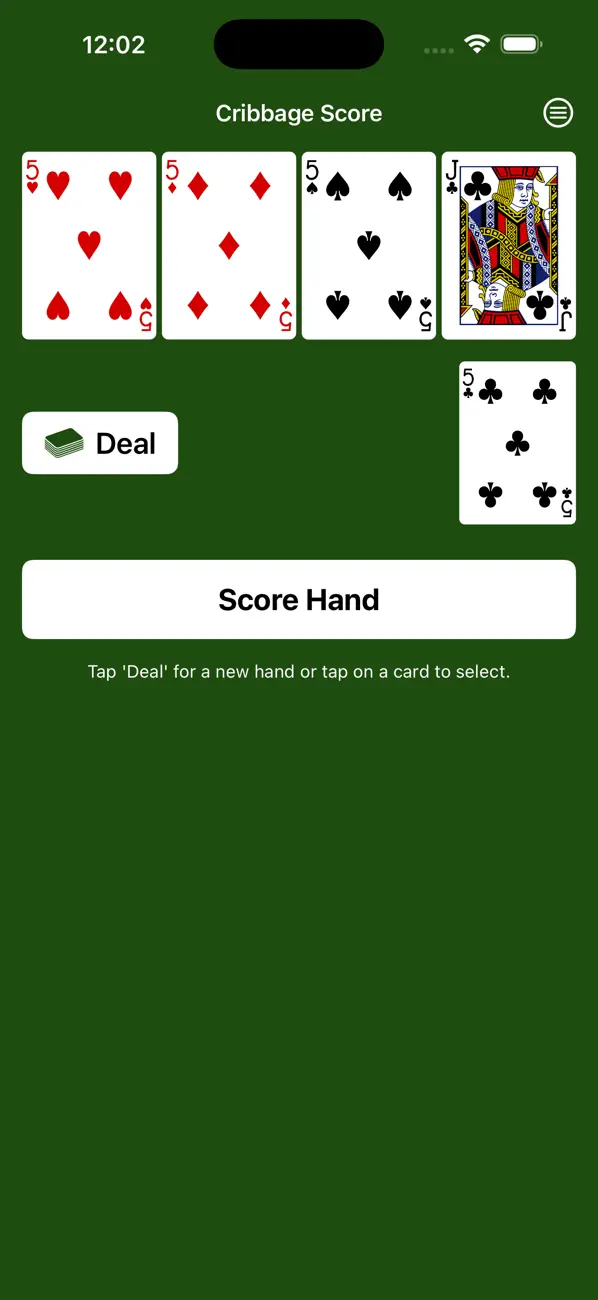 Screenshot #1 pour Cribbage Score