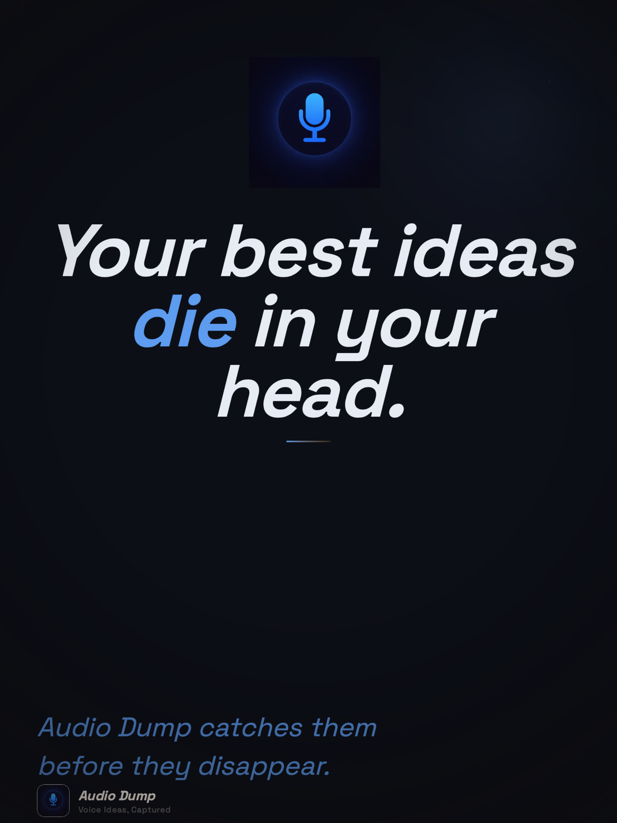 Audio Dump - Brain Dump Ideas