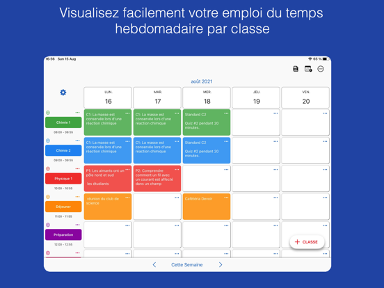 Screenshot #4 pour Class Planner (nuage)