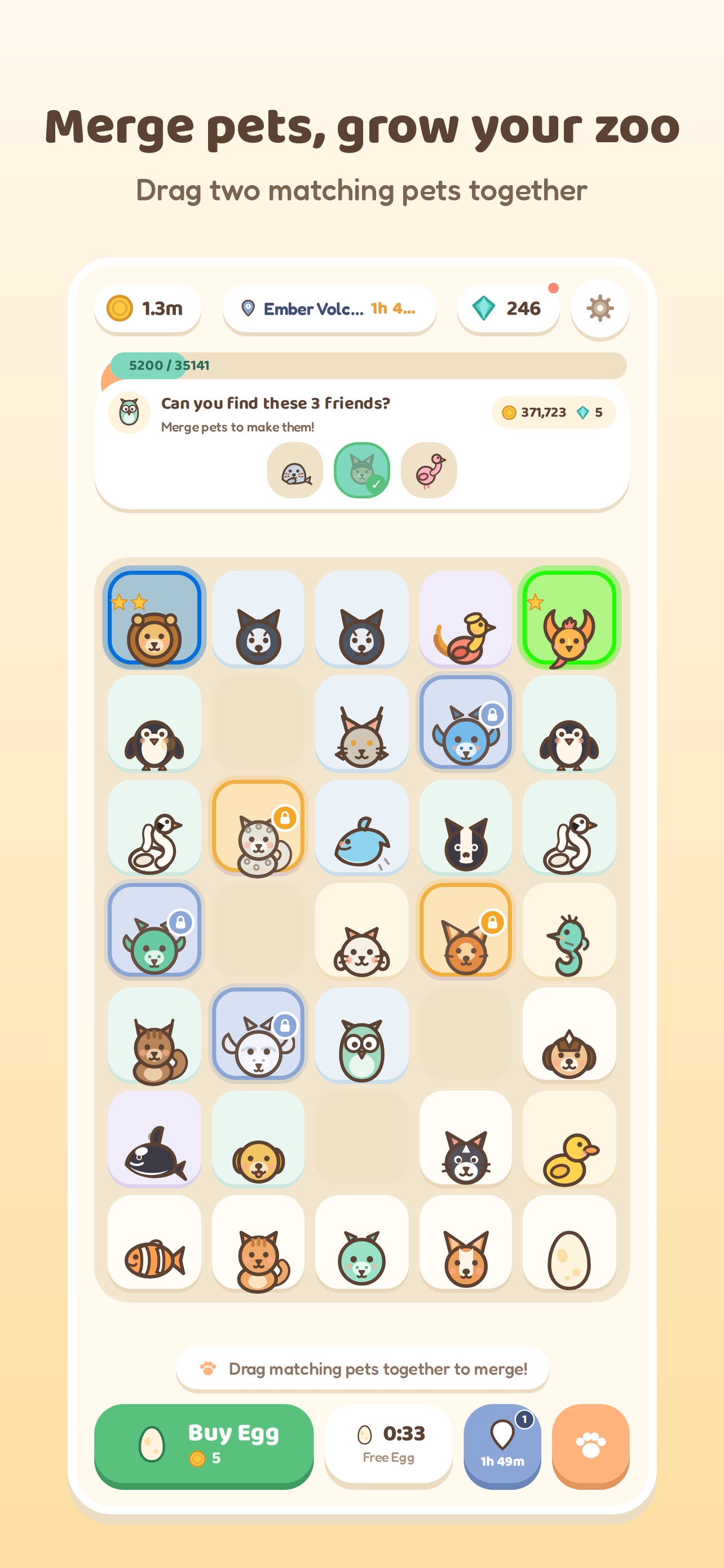 Screenshot 1 of Merge Pets: Cute Animal Zoo