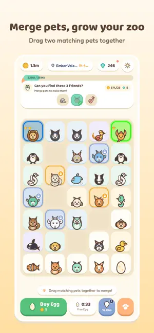 Merge Pets: Cute Animal Zoo screenshot 1