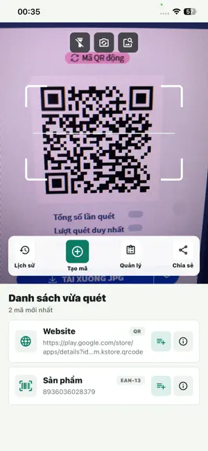 Quét Mã QR &amp; Đọc Mã Vạch screenshot 1