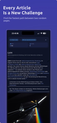 WikiSprint iPhone screenshot
