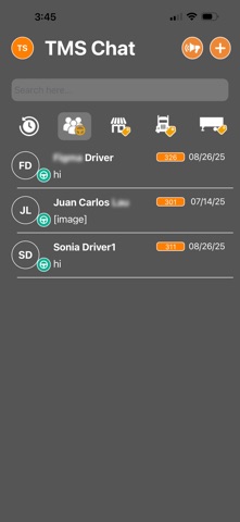 iPIMM TMS Chat screenshot