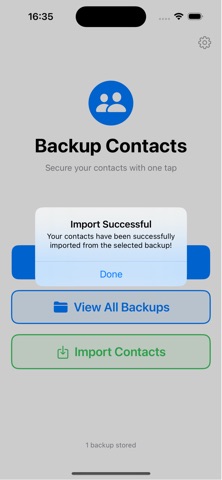 Backup Contact Plus screenshot