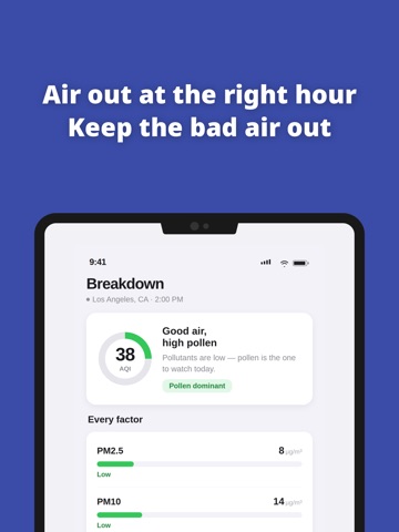 Window Air: Open or Vent Now iPad screenshot
