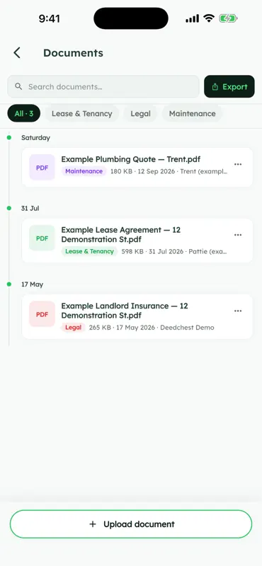 Deedchest: Property organiser screenshot 4 of 5
