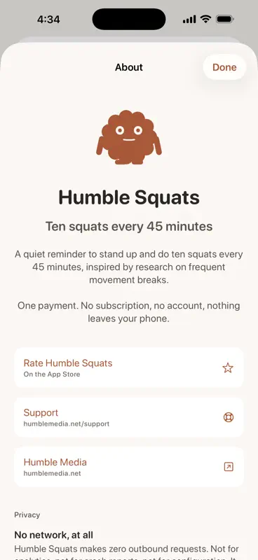 Humble Squats: Movement Break screenshot 6 of 6
