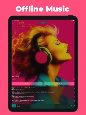 Offline Player: Music Player iPad screenshot 1