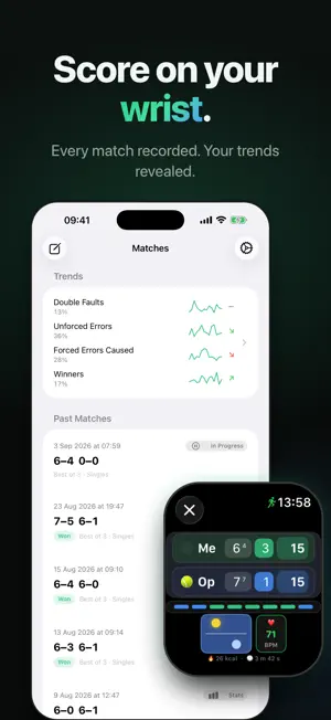 DeuceMate - Tennis Scorekeeper screenshot 1