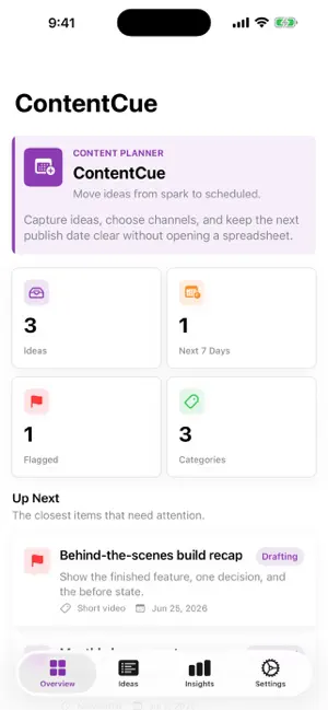 ContentCue Planner screenshot 1