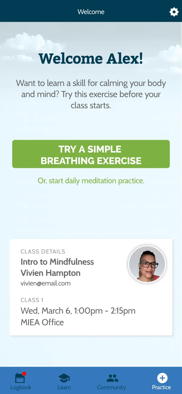 Screenshot #1 pour MIEA Mindfulness