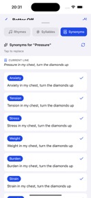 verselab: AI lyrics writer screenshot
