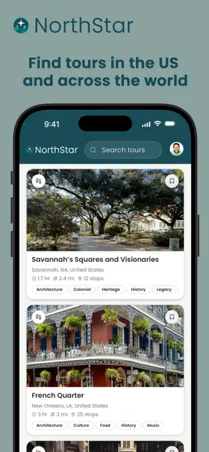 NorthStar: travel audio tours screenshot 1