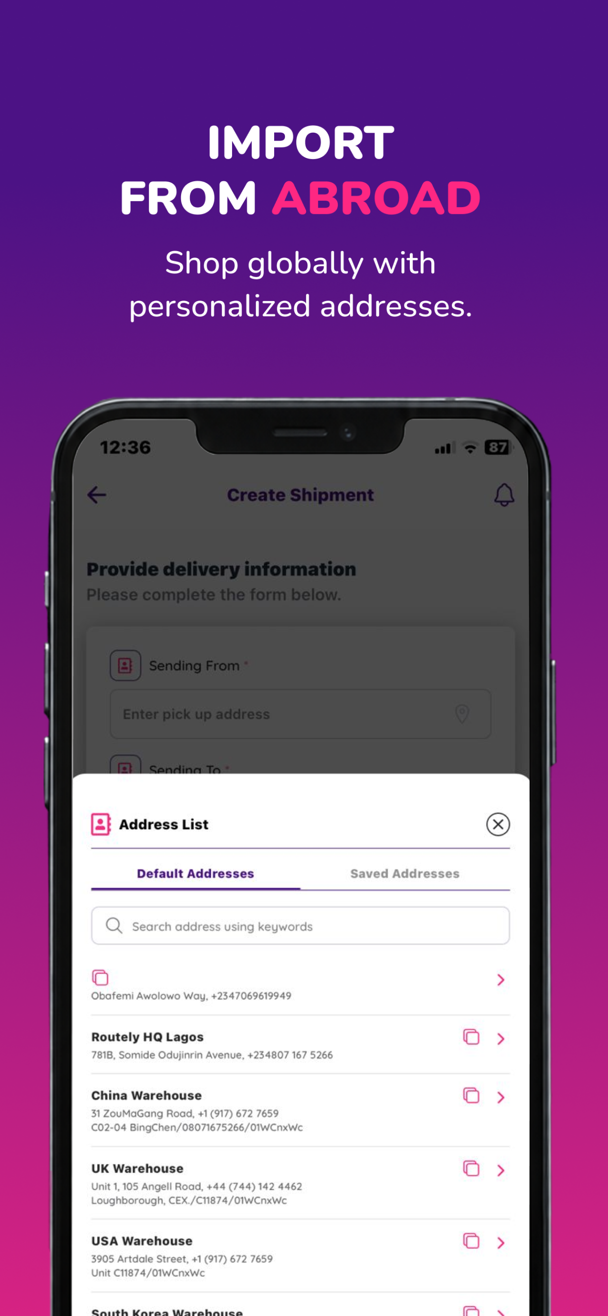 Routely: Shipping & Logistics
