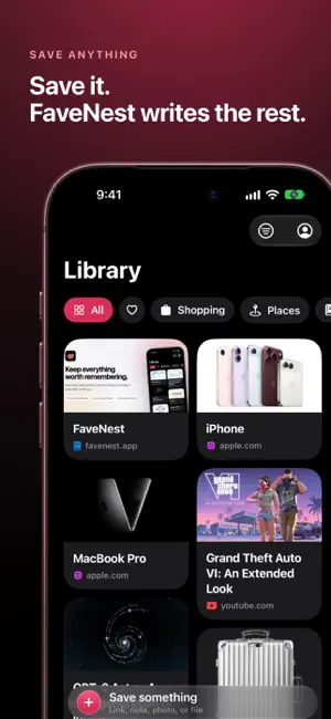 FaveNest – Visual Bookmarks screenshot 1