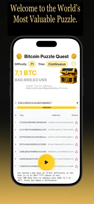 Bitcoin Puzzle Quest screenshot 1