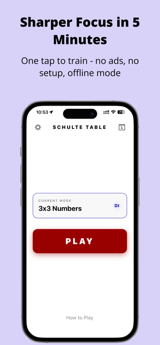 Schulte Table: Focus Trainer Screenshot 1 of 8