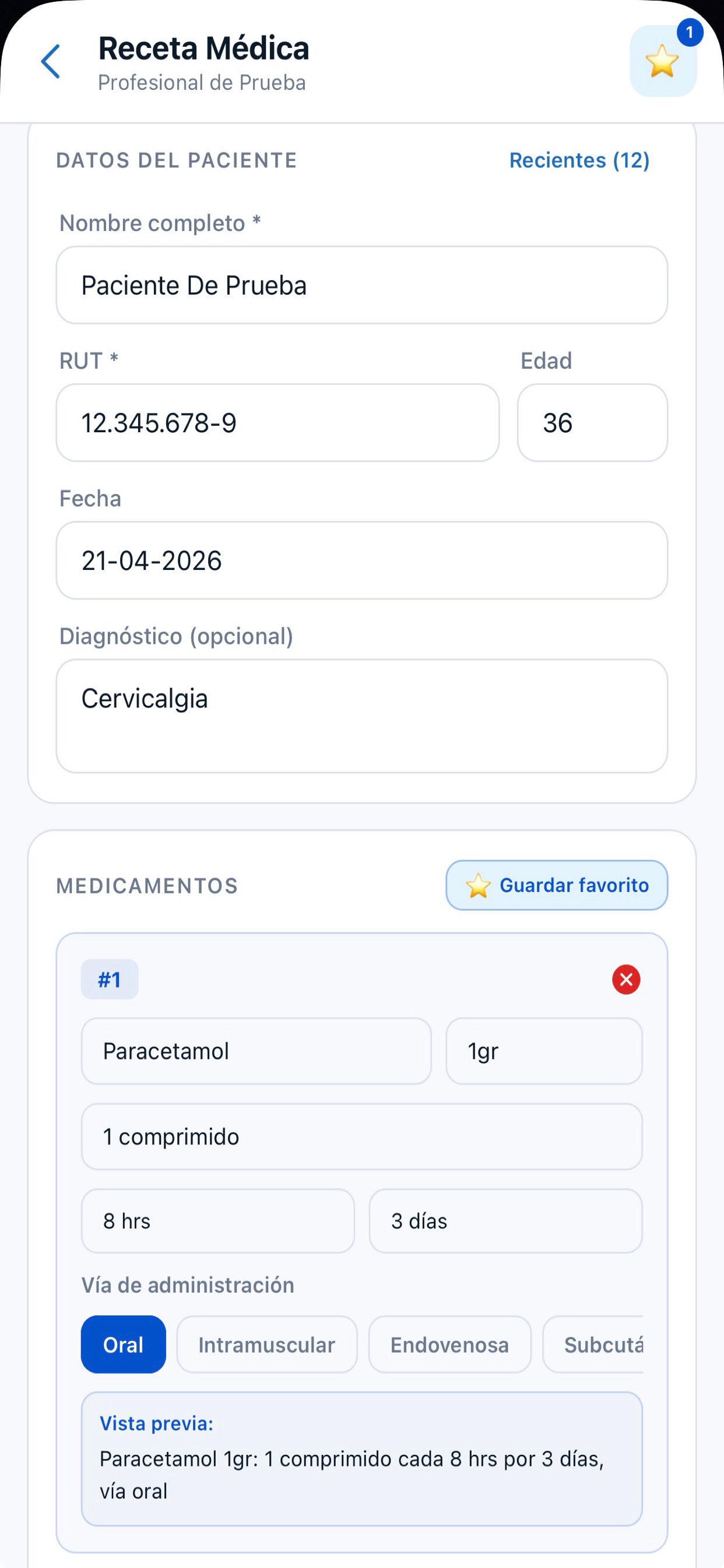 RecetaMED - Órdenes médicas