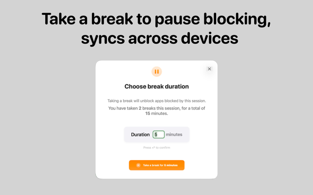 Atten - لقطة شاشة لحظر التطبيقات