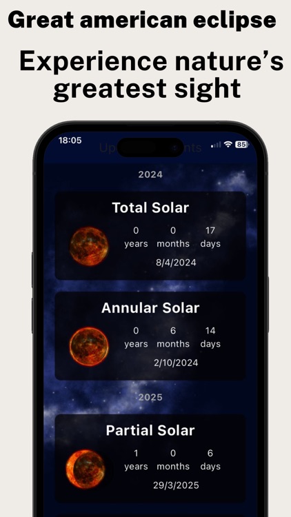 Solar eclipse events camera