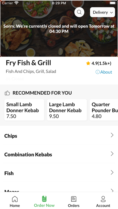 Fry Fish & Grill. Screenshot