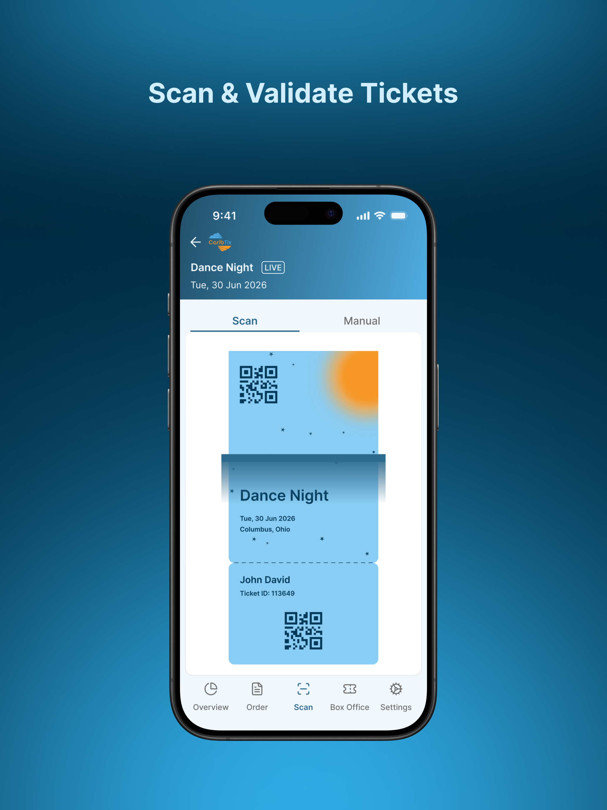 Caribtix Event Manager App