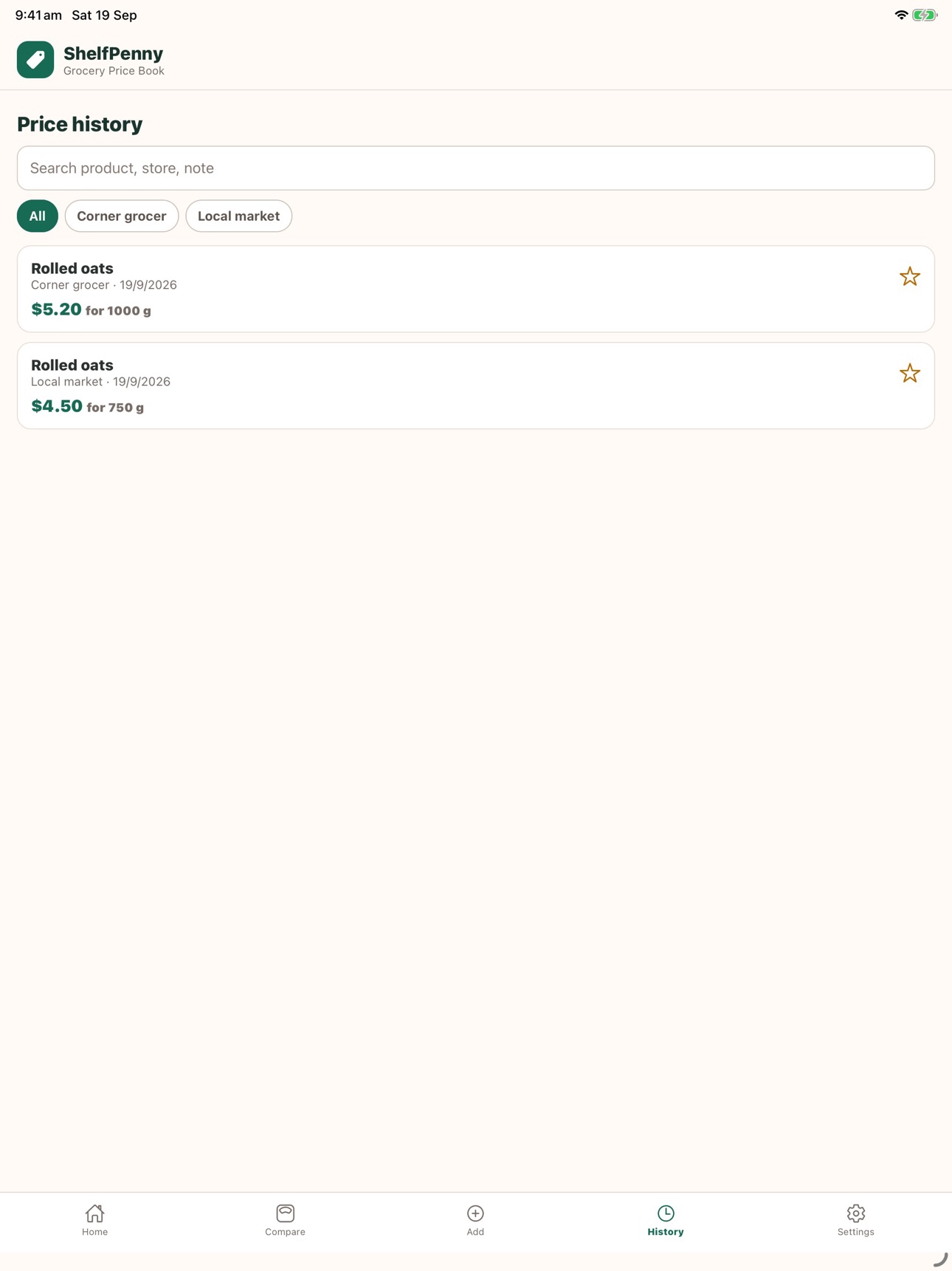 Screenshot 7 of ShelfPenny: Grocery Price Book