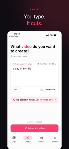 RawCut: AI Video Editor&Clips Screenshot 5 of 7