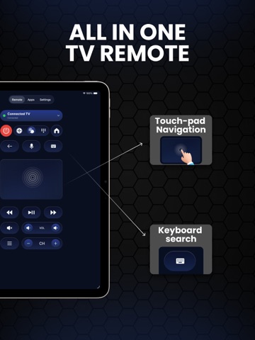 Universal TV Remote All Screen iPad screenshot