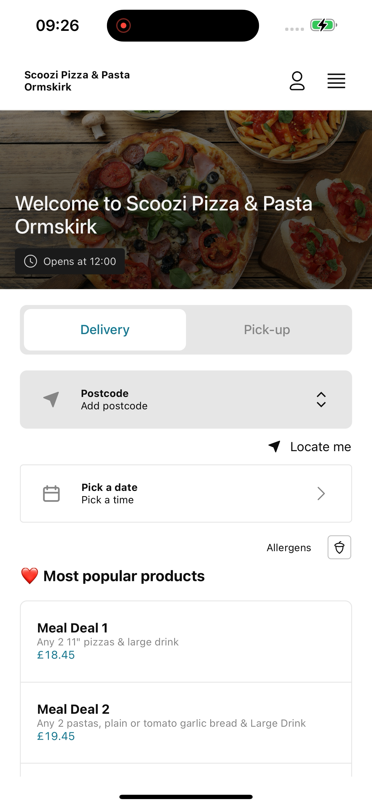 Scoozi Pizza & Pasta Ormskirk screenshot 2
