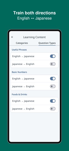 Travel Japanese Trainer iPhone screenshot