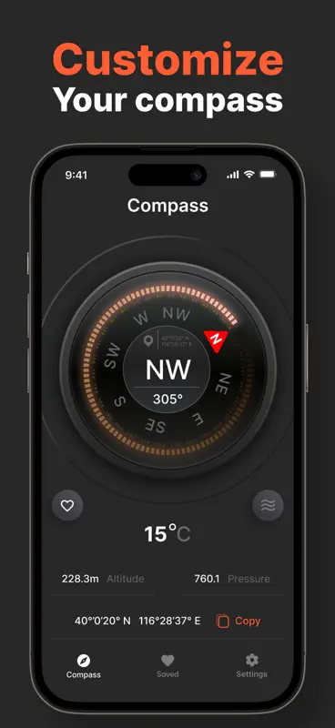 Brujula para Phone・Compass App screenshot 2 of 4