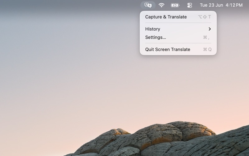 Translate Screen Text screenshot