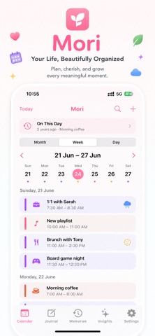 Mori: Journal & Mood Calendar Screenshot 2 of 7