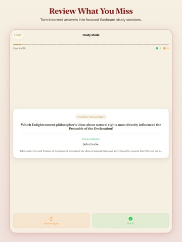 Declaration of Independence Q iPad screenshot