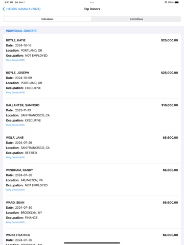 BallotBux iPad screenshot