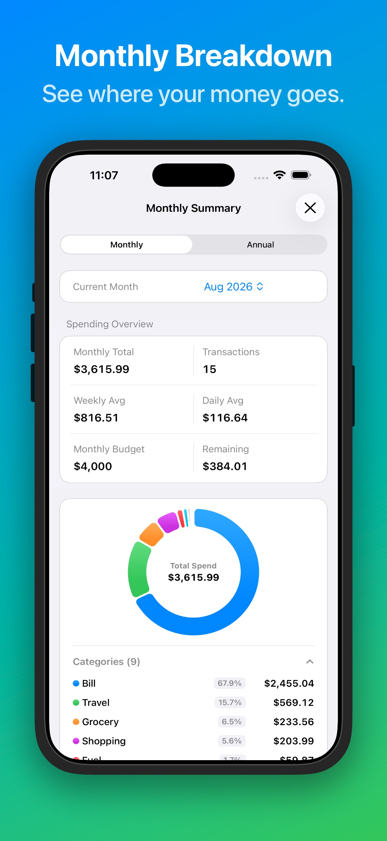 Screenshot 2 of BudgetWise Pro