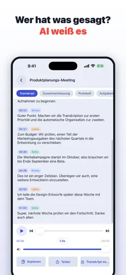Screenshot von AI Voice Recorder Pro auf dem iPhone 3