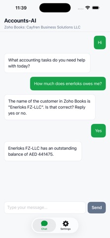 Accounts-AI iPhone screenshot