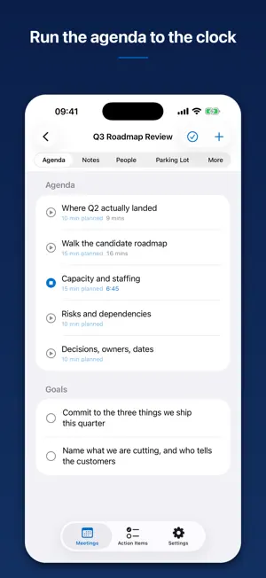 Less Meeting: Agenda & Notes screenshot 1