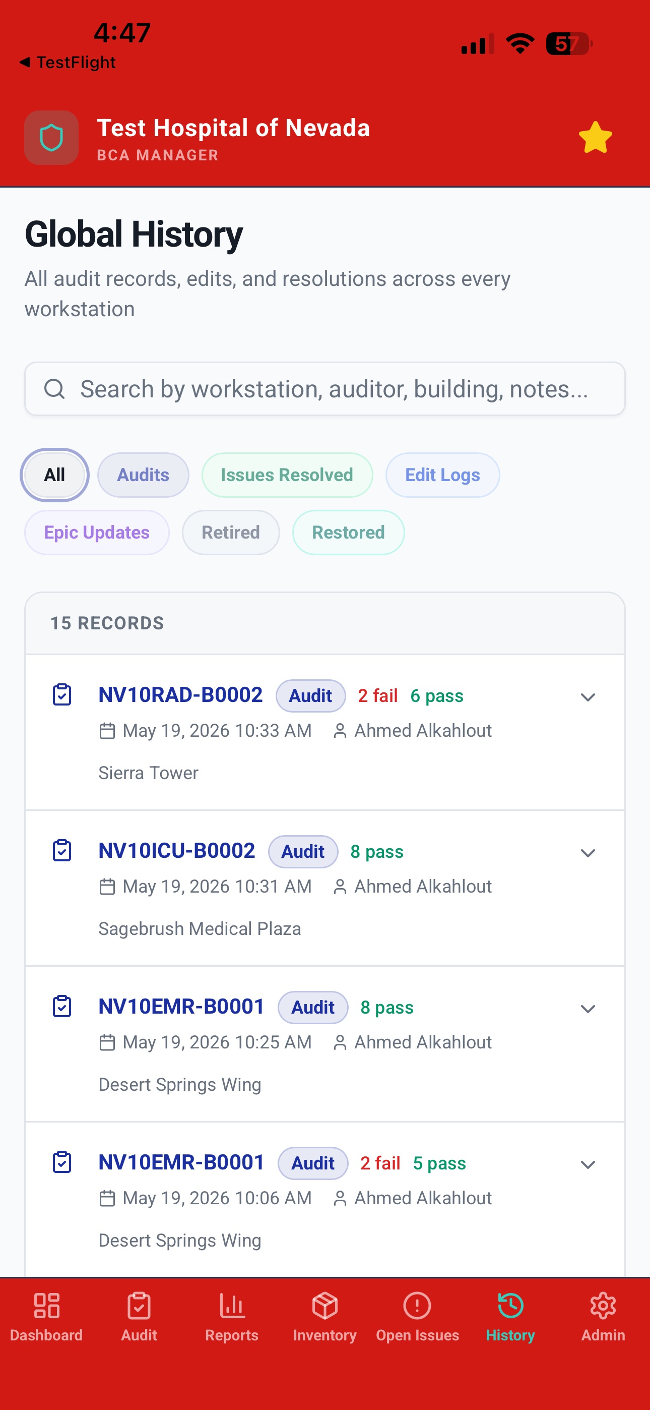 Screenshot 1 of BCA Manager