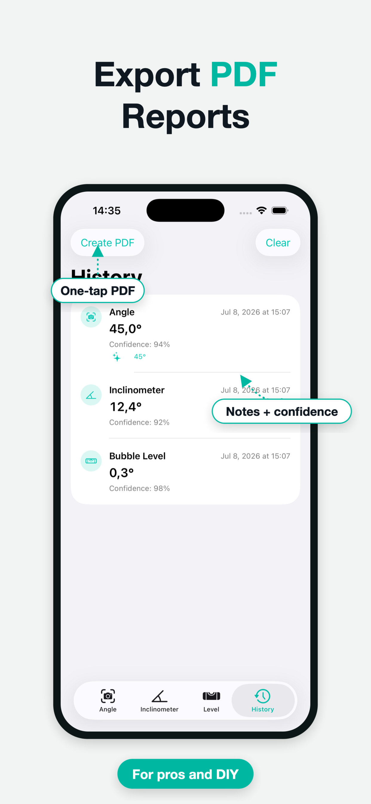 Angle Meter: Protractor+Level screenshot 6