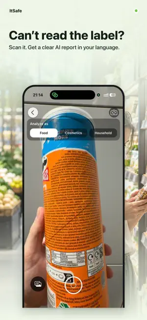 ItSafe: AI Ingredient Scanner screenshot 1