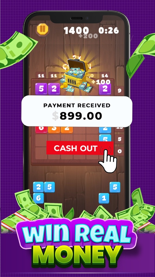#2. Number Block Puzzle: Win Cash (iOS) 由: GamesQuiver Studios (OPC) Private Limited