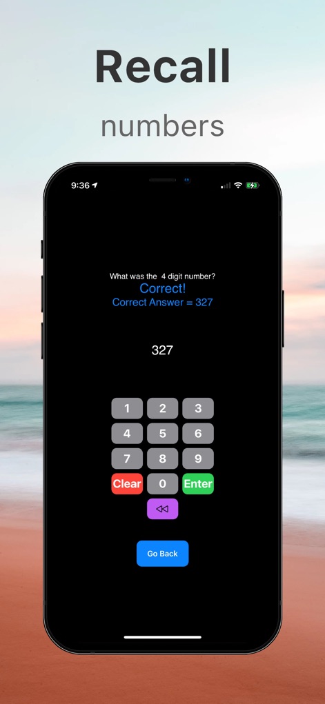 Number Recall Memory Trainer - Health & Fitness App | MWM